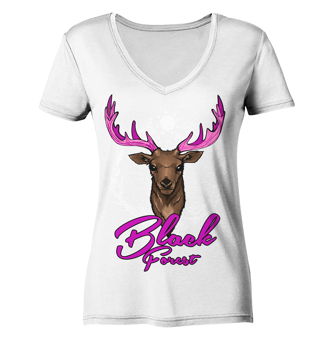 Black Forest Hirsch | Organic Damenshirt V-Neck