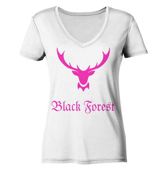 Black Forest Hirschgeweih | Damen Organic V-Neck Shirt