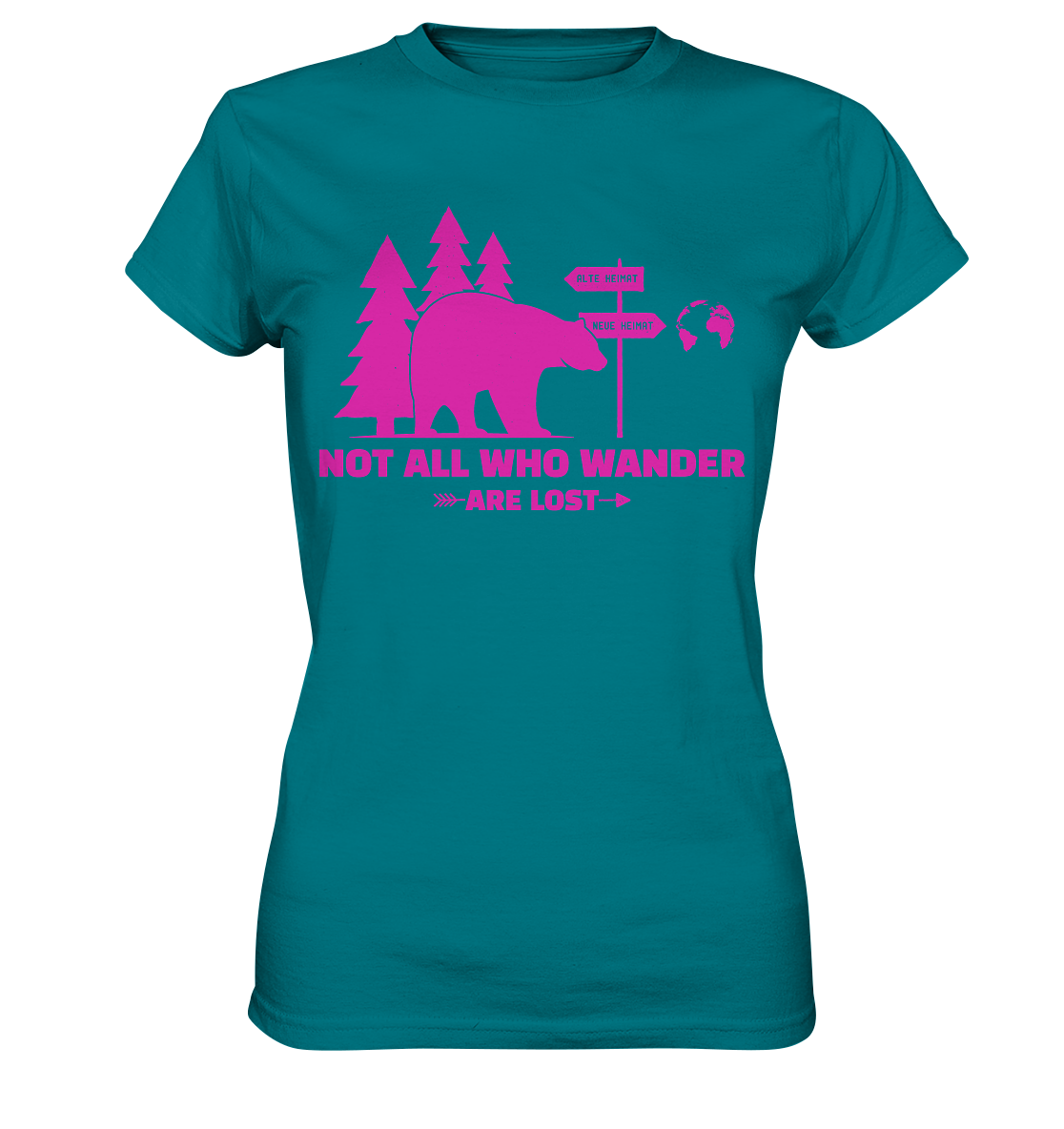 Wanderbär Pink | T-Shirts - Ladies Premium Shirt