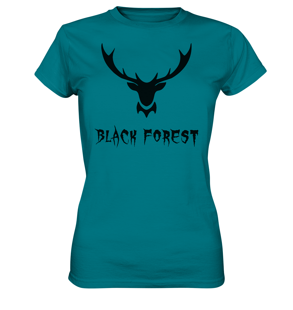 Black Forest Hirschgeweih Metal | Organic Damenshirt