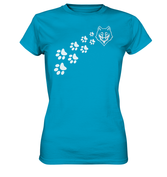 Pfotenspur Wolf | Damen Premium T-Shirt - Ladies Premium Shirt