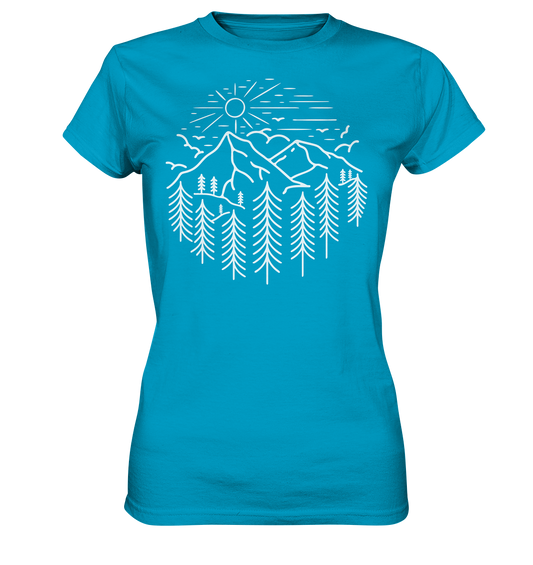 Berg Wald Sonne | Organic Damenshirt