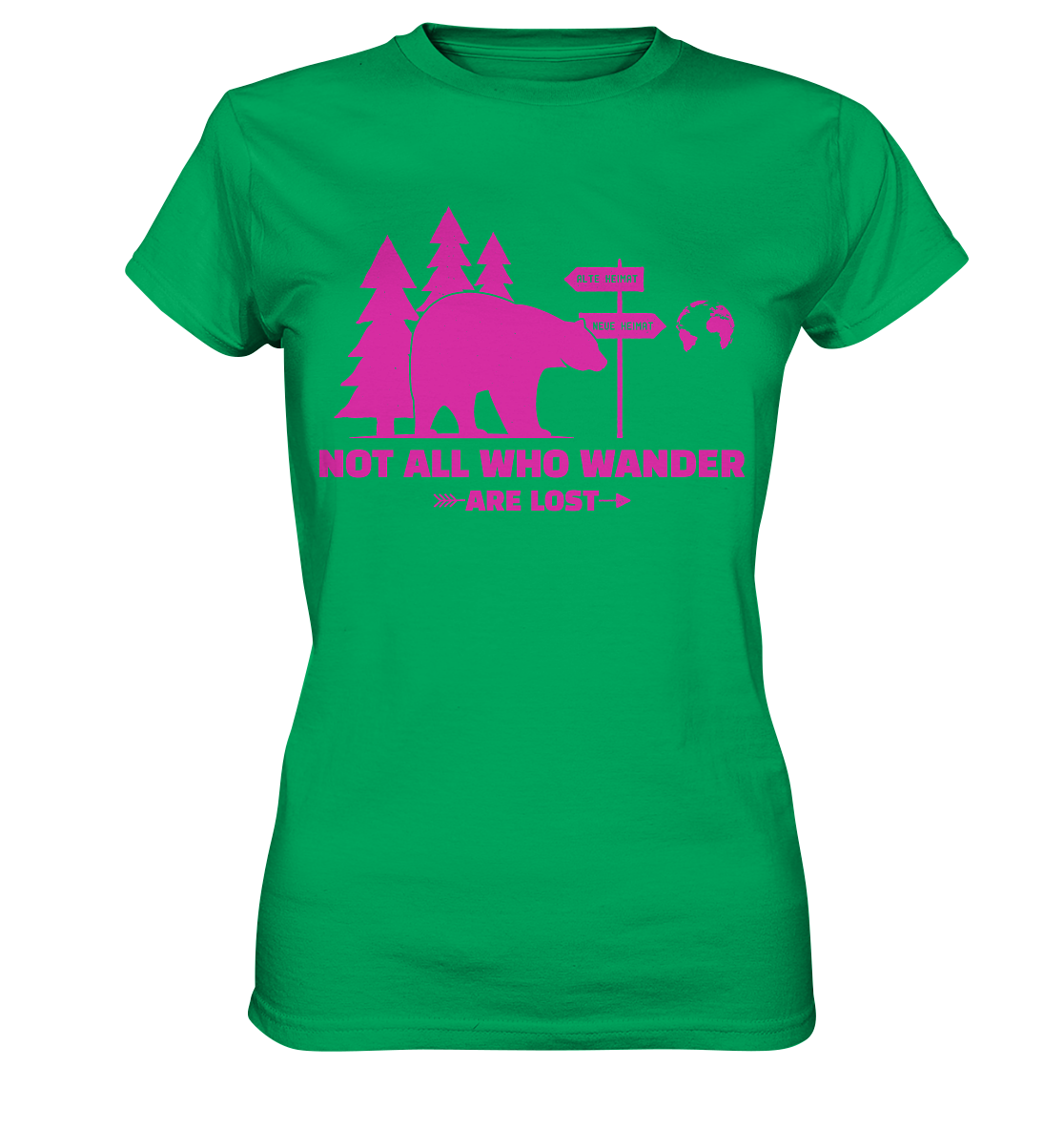 Wanderbär Pink | T-Shirts - Ladies Premium Shirt