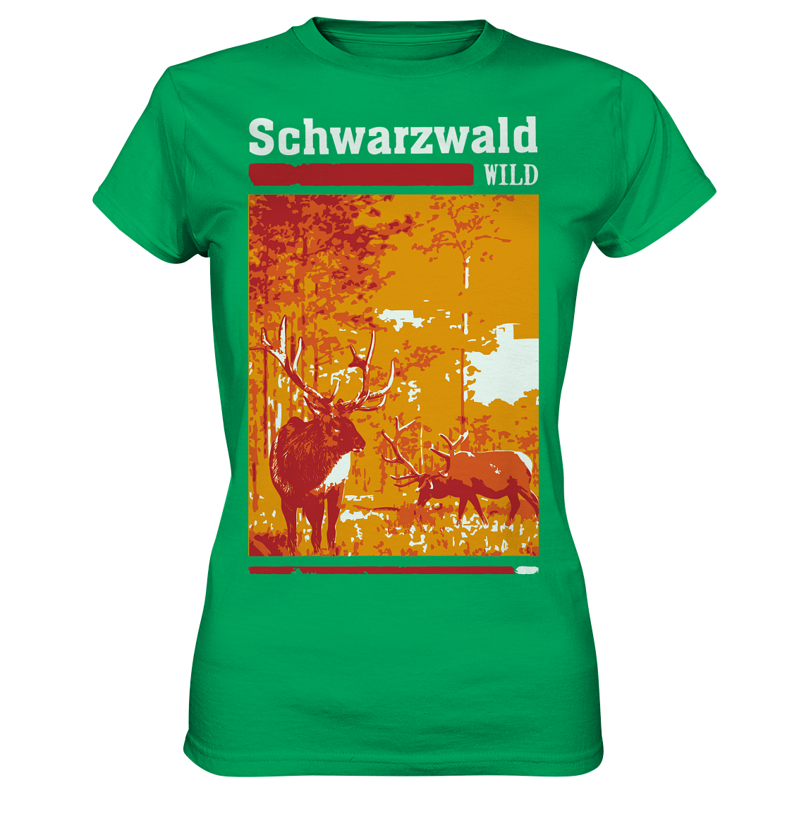 Schwarzwald Wild Hirsch | Damen Premium T-Shirt