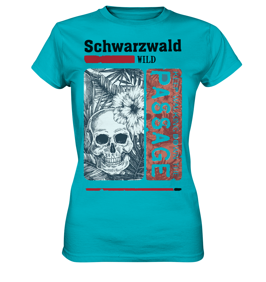 Schwarzwald Wild Passage Skull | Damen Premium T-Shirt
