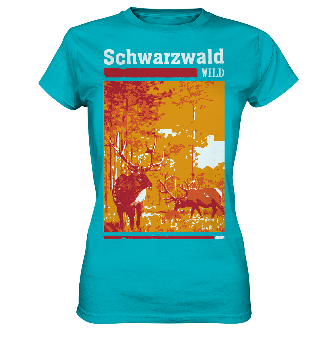 Schwarzwald Wild Hirsch | Damen Premium T-Shirt
