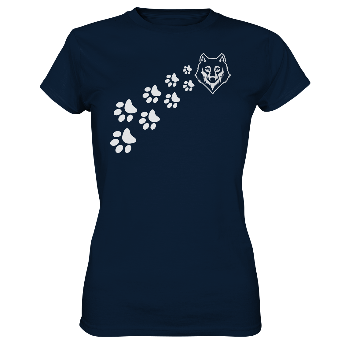 Pfotenspur Wolf | Damen Premium T-Shirt - Ladies Premium Shirt