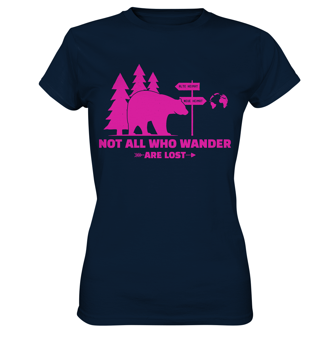 Wanderbär Pink | T-Shirts - Ladies Premium Shirt