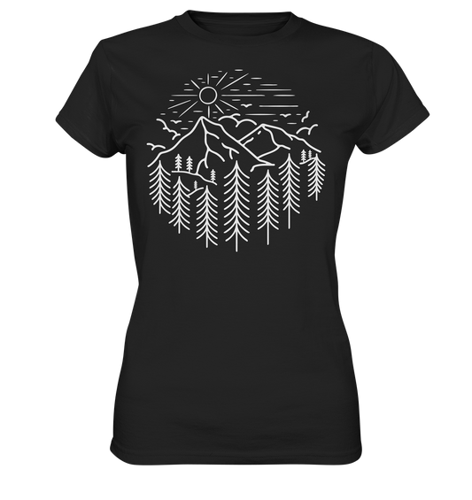 Berg Wald Sonne | Organic Damenshirt Gr. M
