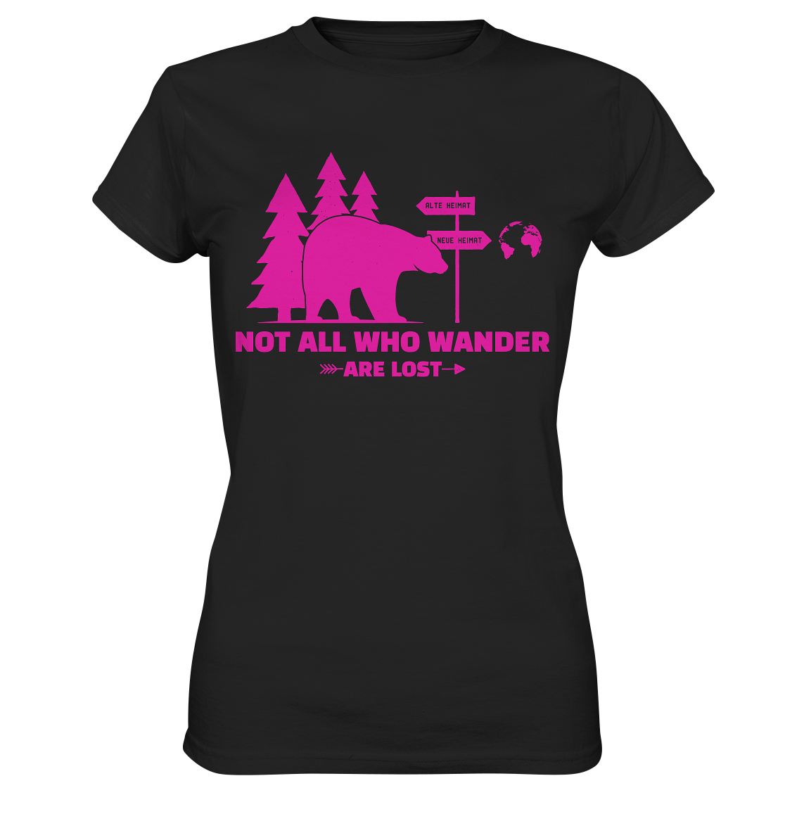 Wanderbär Pink | T-Shirts - Ladies Premium Shirt