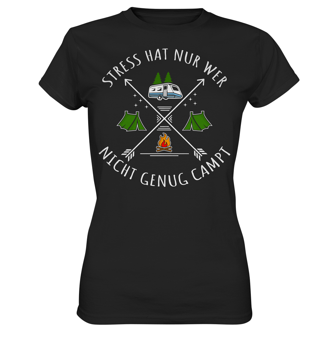 Stress hat nur wer nicht genug campt - Ladies Premium Shirt
