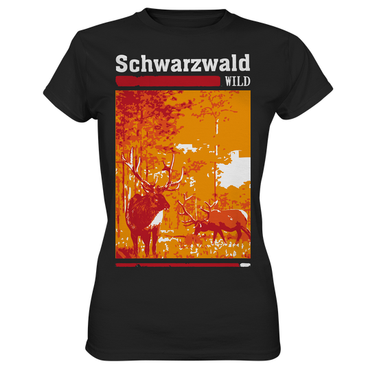 Schwarzwald Wild Hirsch | Damen Premium T-Shirt