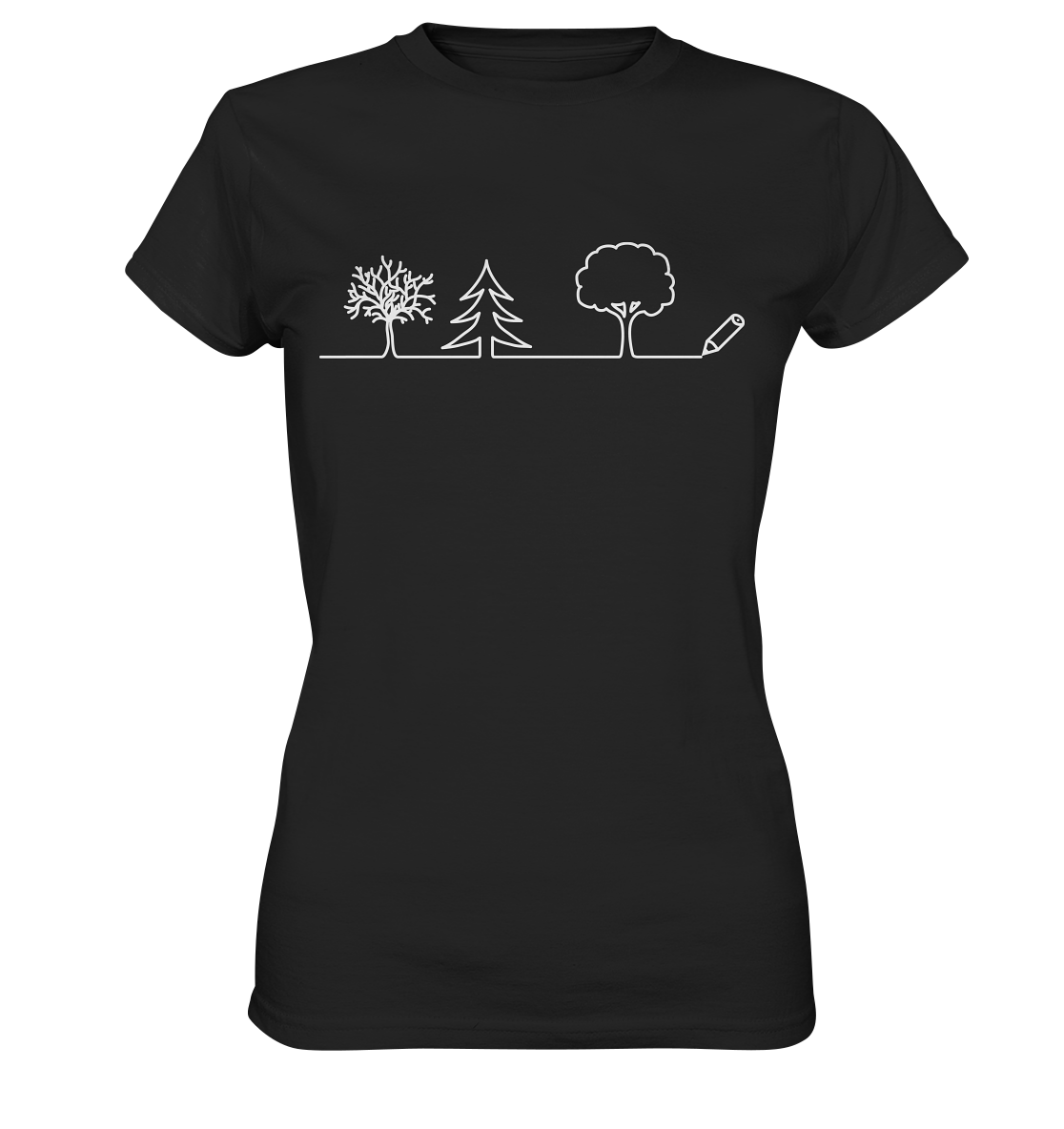 Bäume zeichnen | Damen Premium T-Shirt
