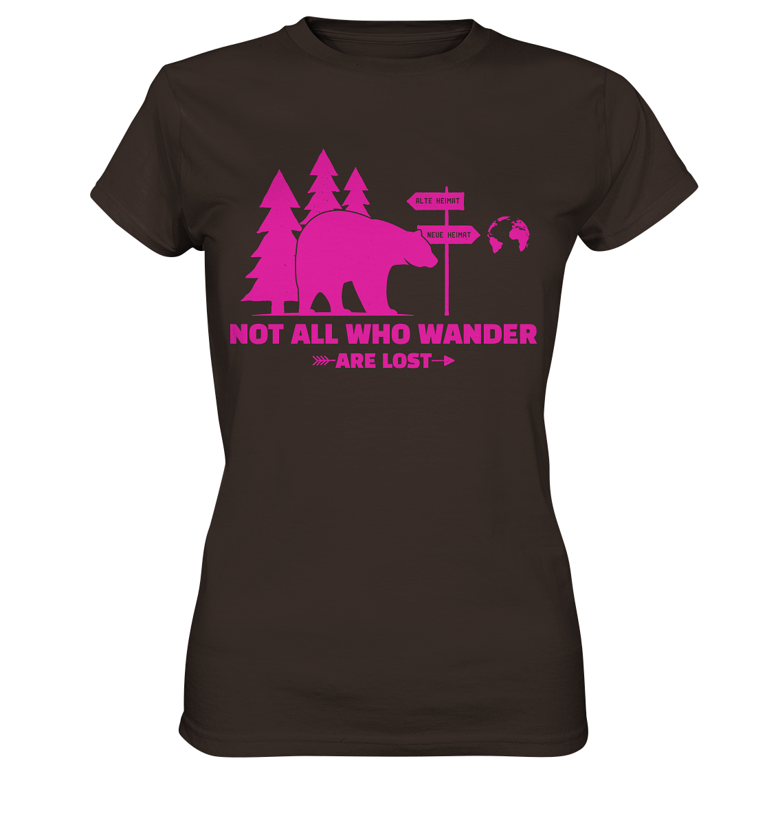Wanderbär Pink | T-Shirts - Ladies Premium Shirt