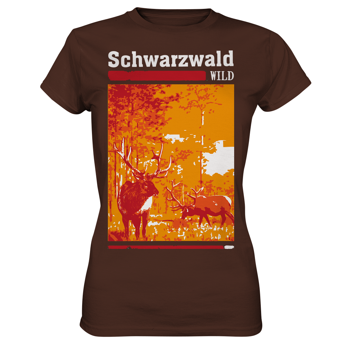 Schwarzwald Wild Hirsch | Damen Premium T-Shirt