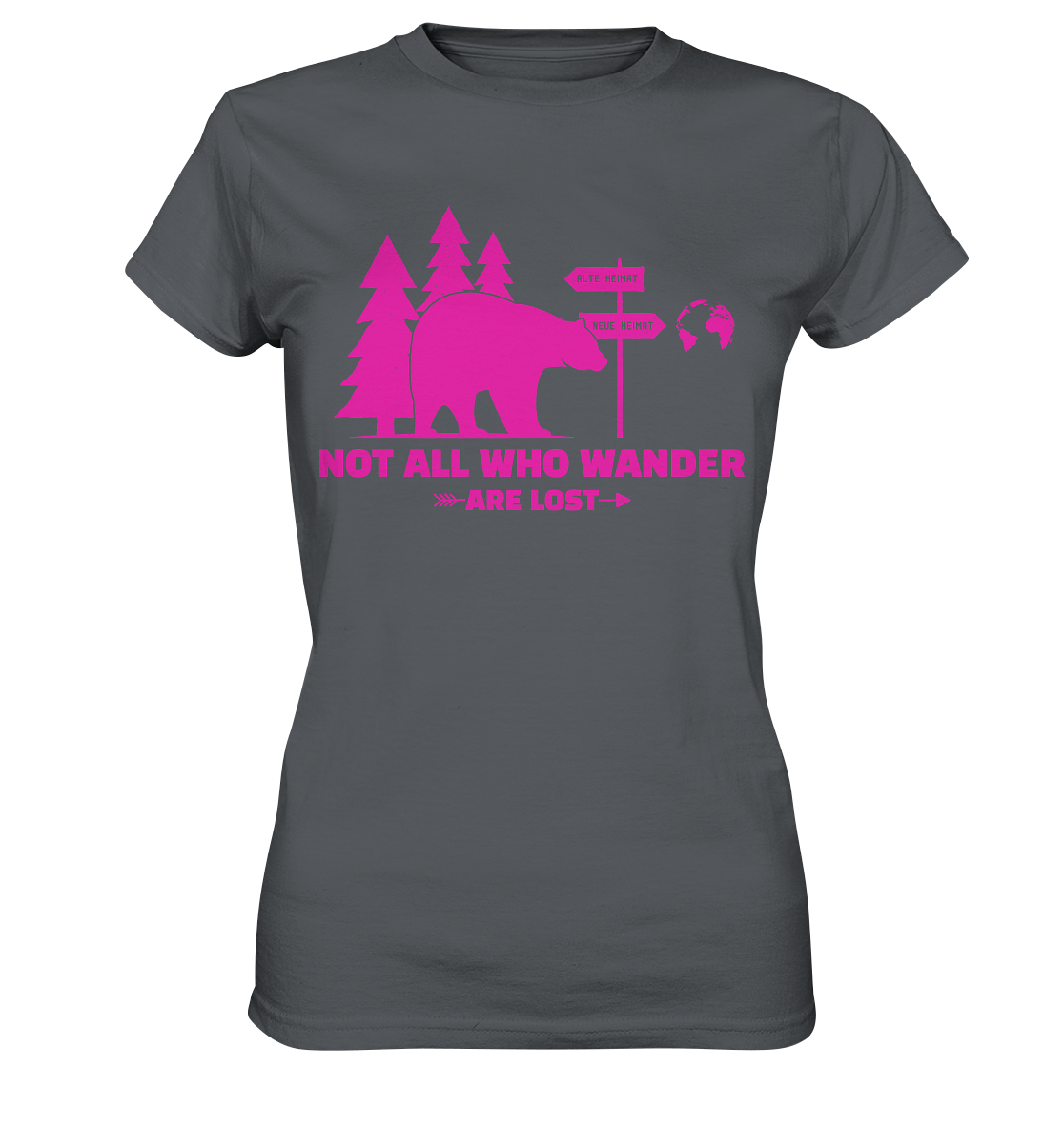 Wanderbär Pink | T-Shirts - Ladies Premium Shirt
