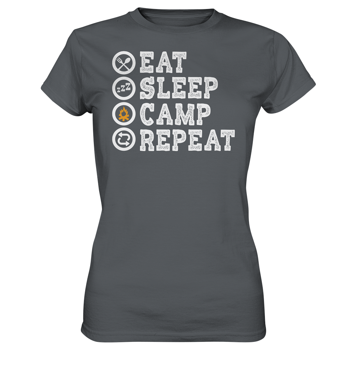 Eat Sleep Camp Repeat | Damen Premium T-Shirt