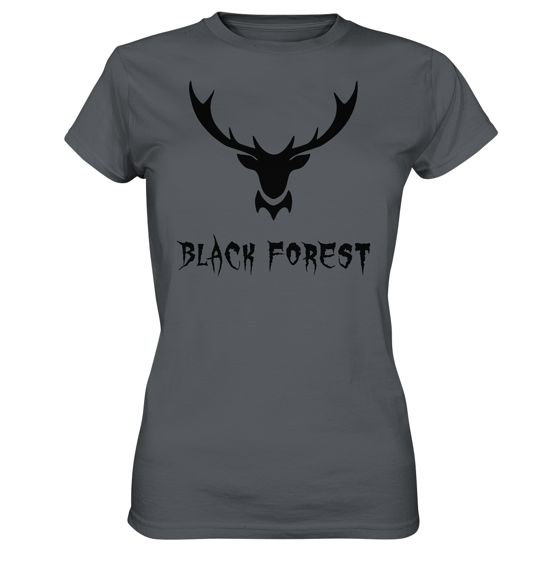 Black Forest Hirschgeweih Metal | Organic Damenshirt