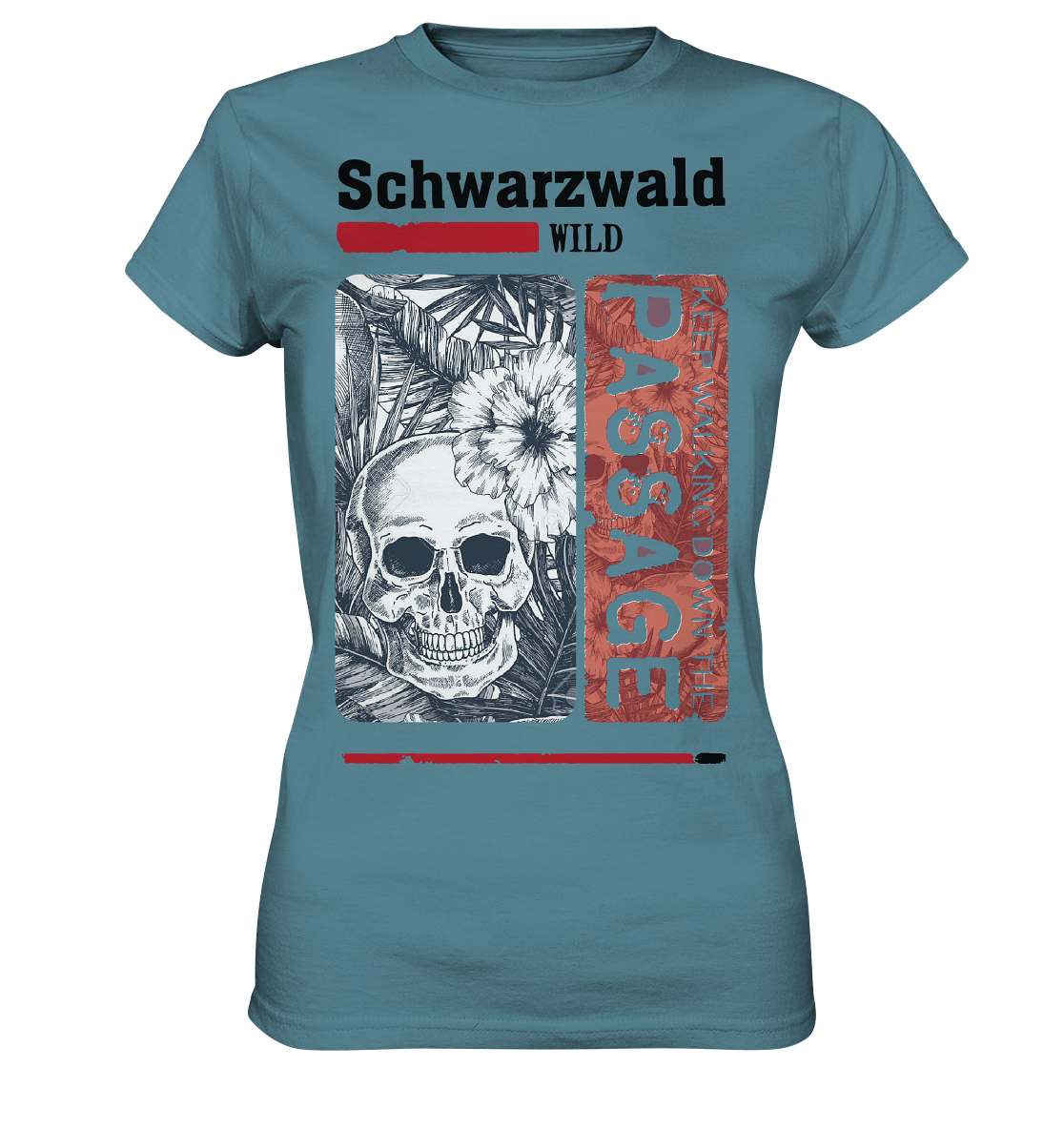 Schwarzwald Wild Passage Skull | Damen Premium T-Shirt