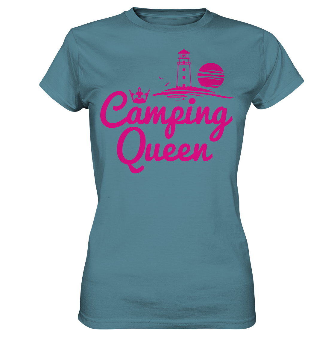 Camping Queen Leuchtturm | Organic Damen T-Shirt