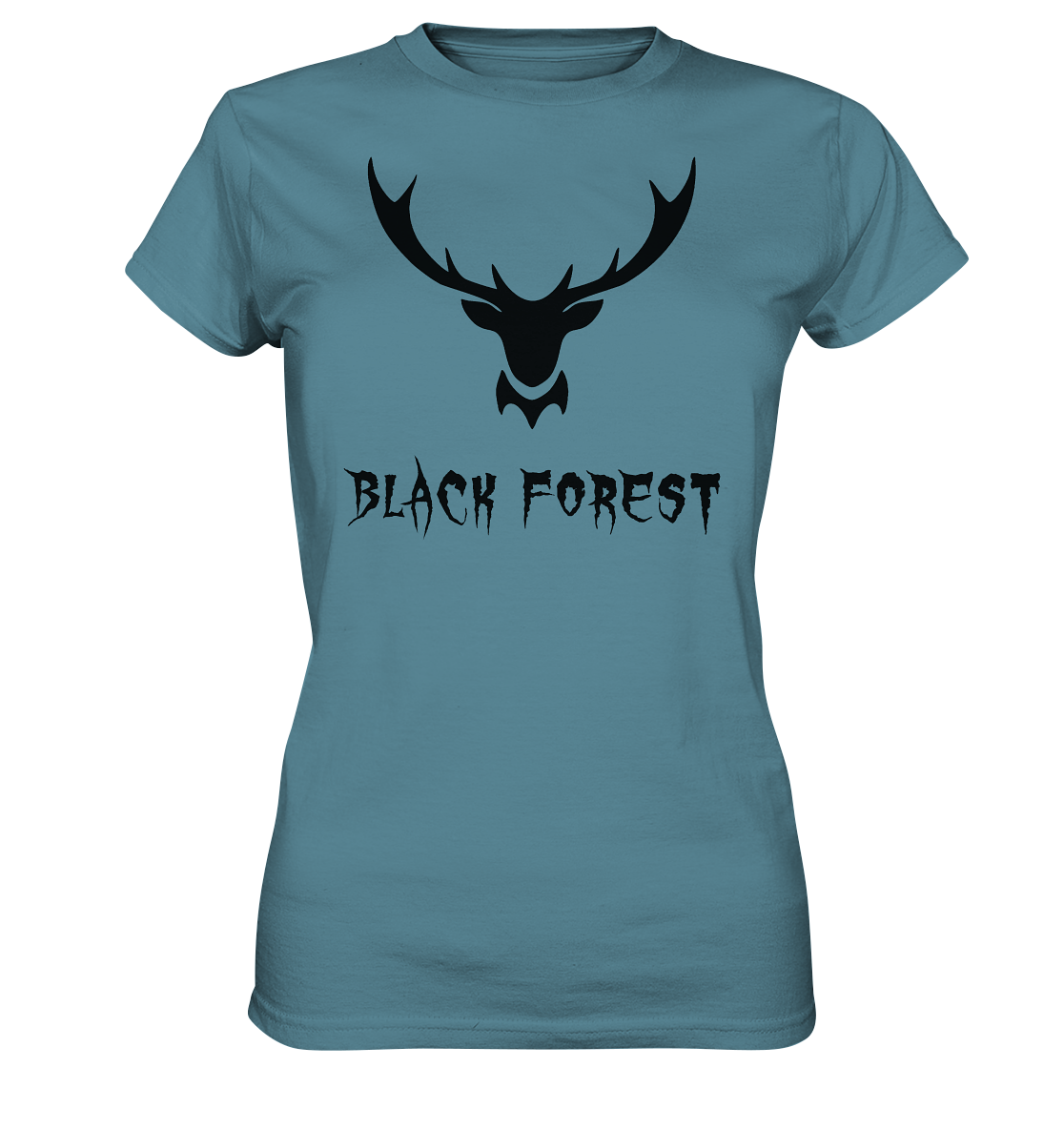 Black Forest Hirschgeweih Metal | Organic Damenshirt