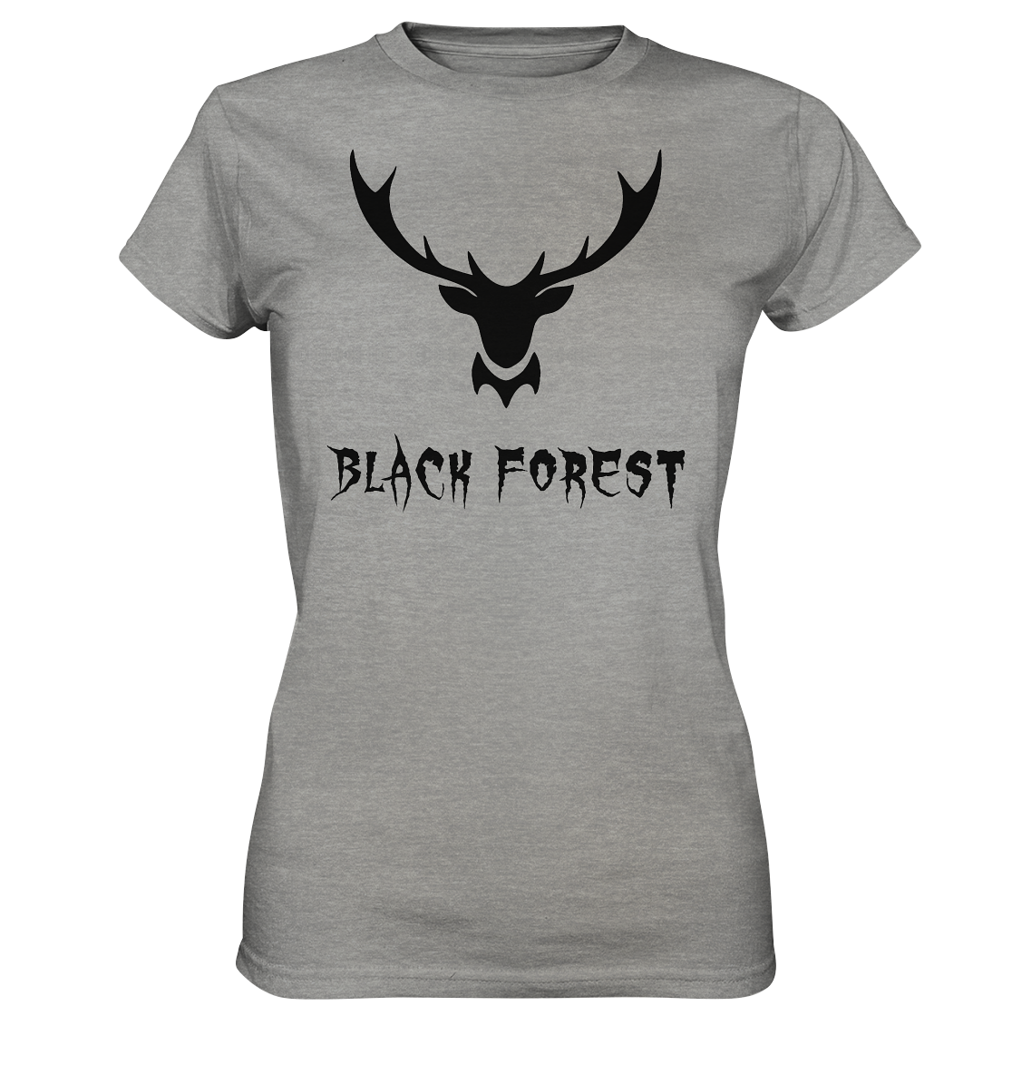 Black Forest Hirschgeweih Metal | Organic Damenshirt