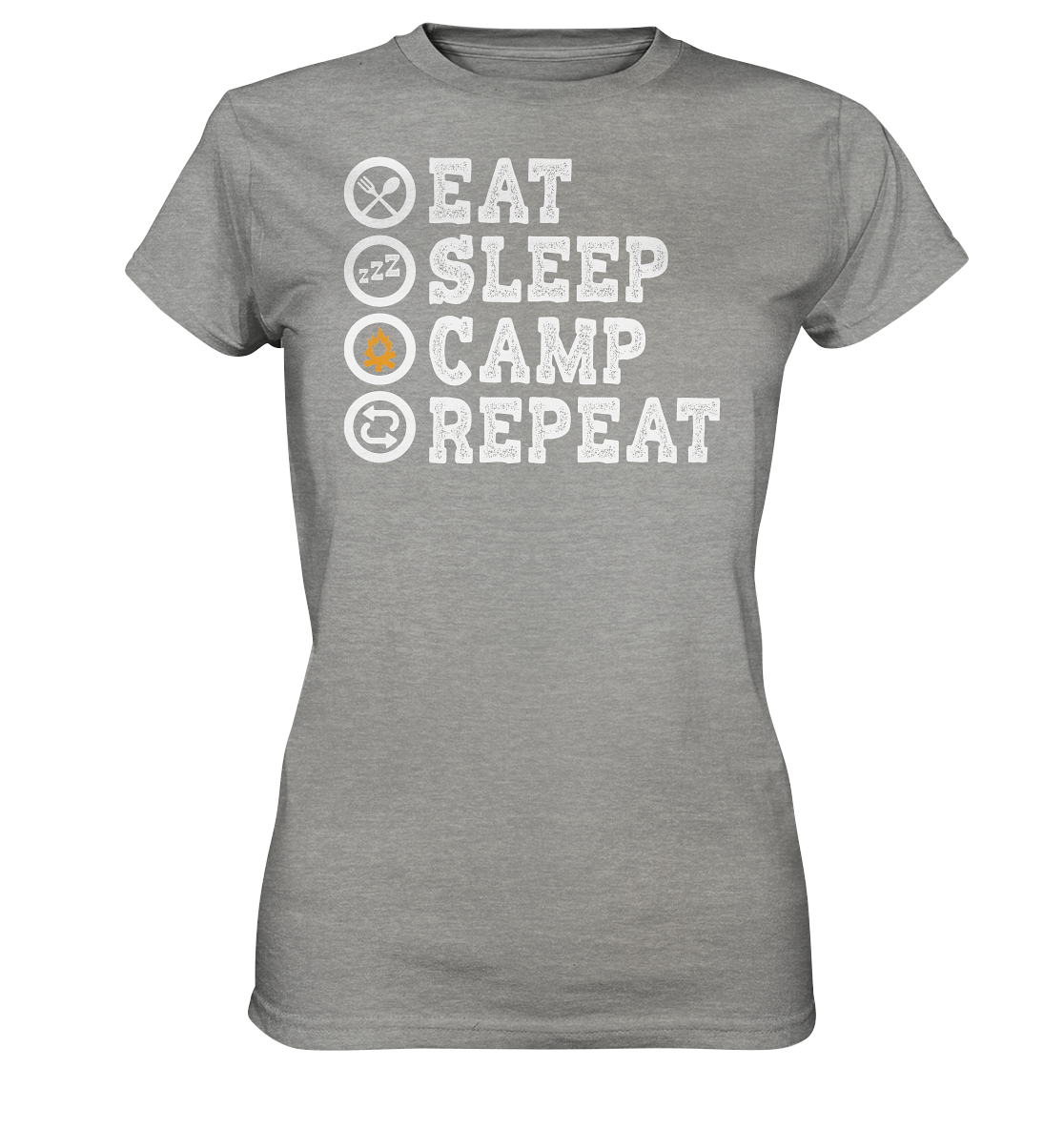 Eat Sleep Camp Repeat | Damen Premium T-Shirt