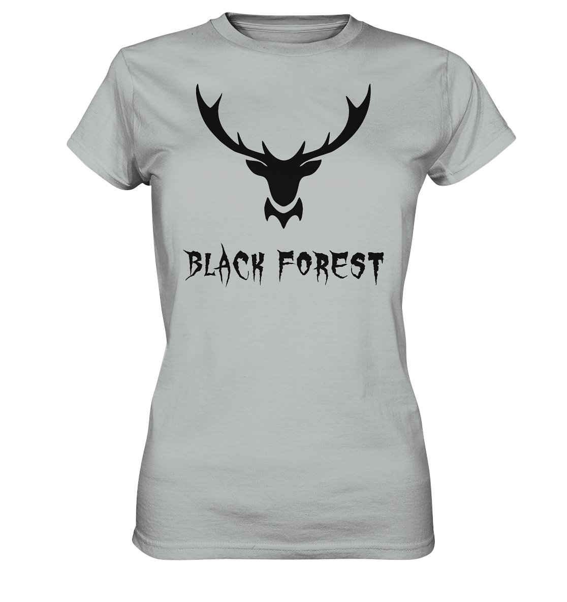 Black Forest Hirschgeweih Metal | Organic Damenshirt