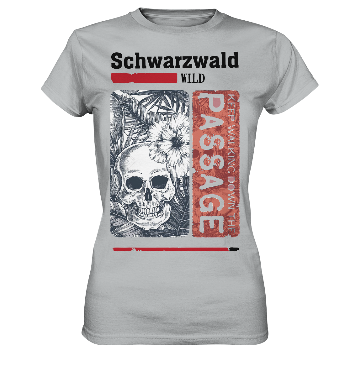 Schwarzwald Wild Passage Skull | Damen Premium T-Shirt