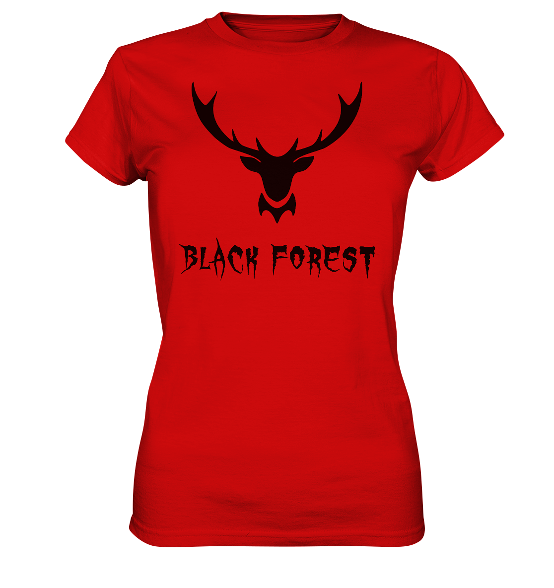 Black Forest Hirschgeweih Metal | Organic Damenshirt