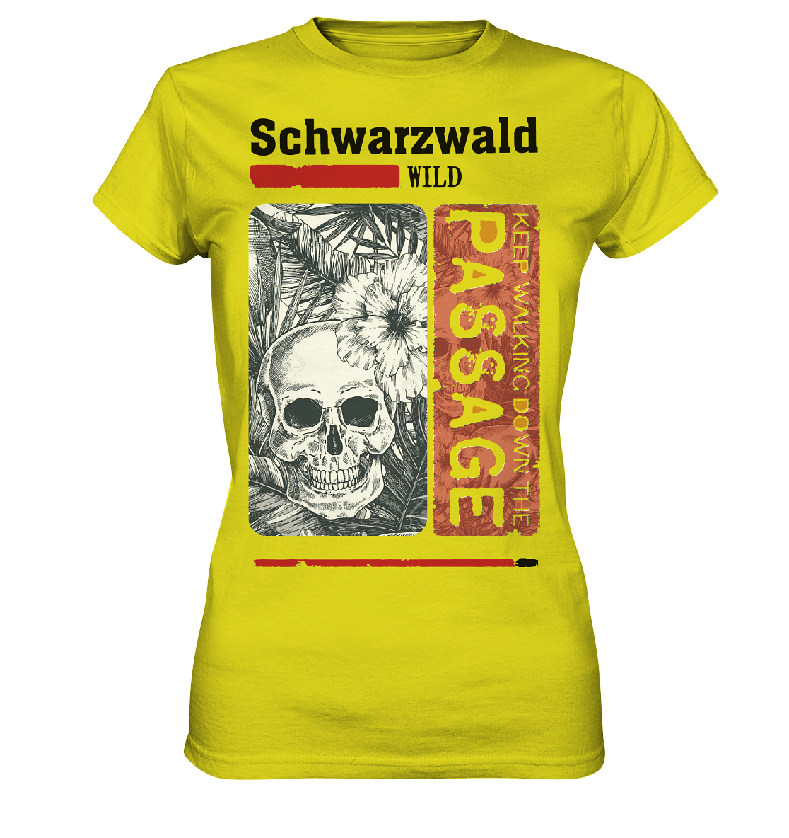 Schwarzwald Wild Passage Skull | Damen Premium T-Shirt