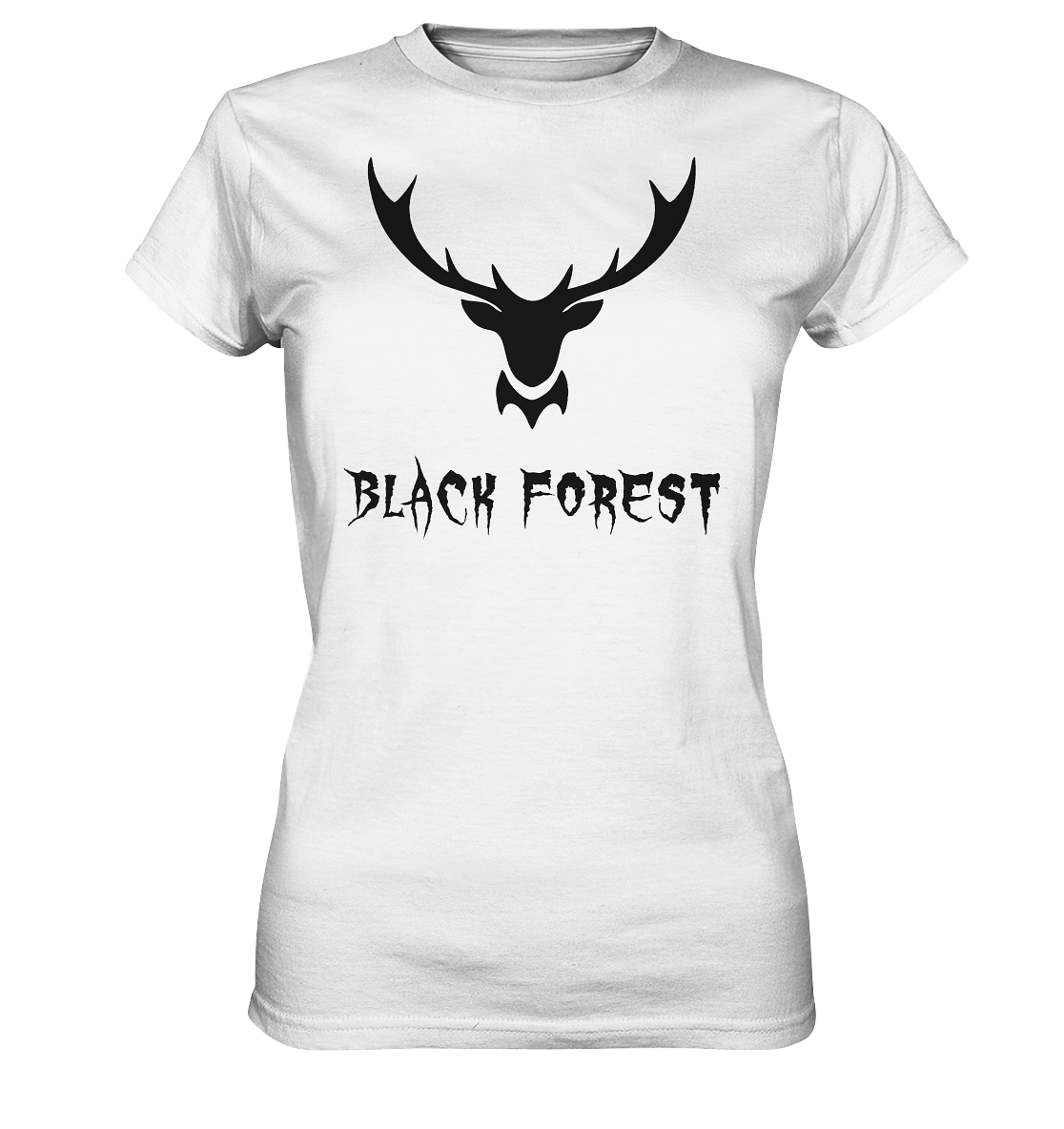 Black Forest Hirschgeweih Metal | Organic Damenshirt