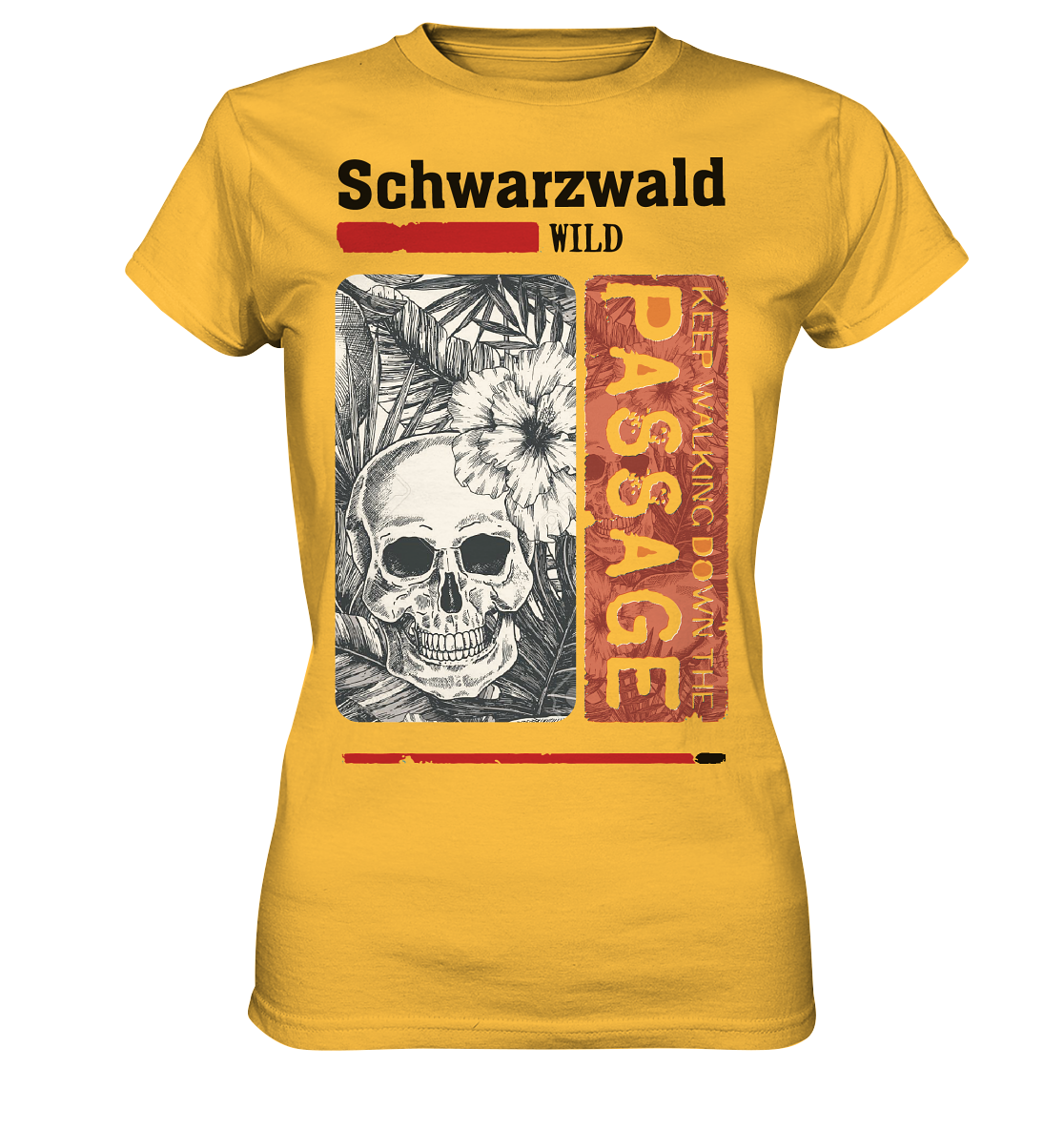 Schwarzwald Wild Passage Skull | Damen Premium T-Shirt