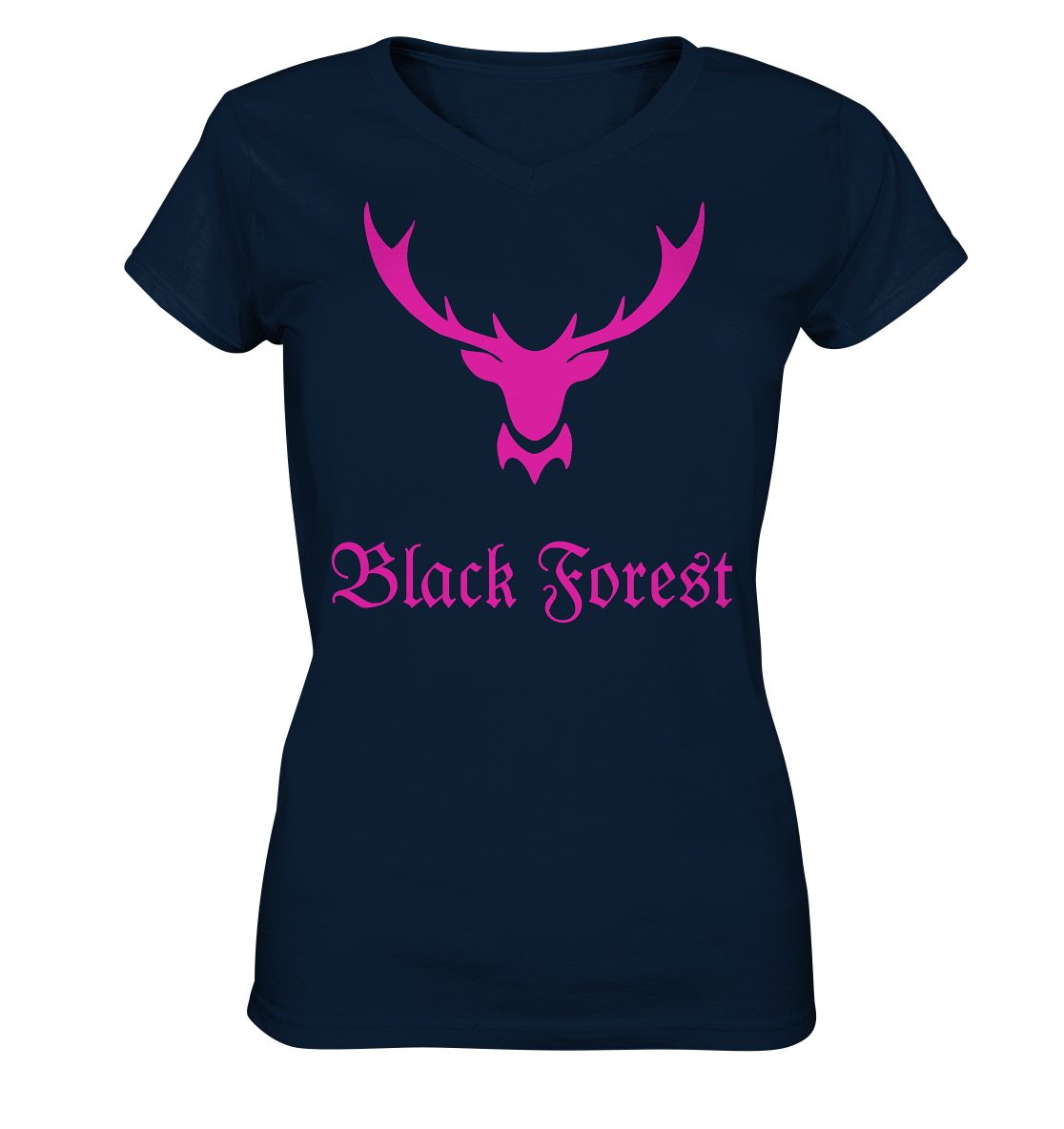 Black Forest Hirschgeweih | Damen V-Neck Shirt