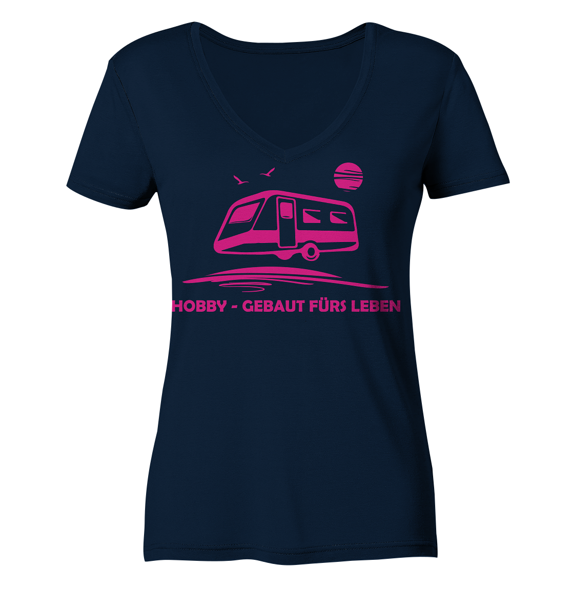 Camping Queen Wohnwagen | Damen V-Neck Shirt