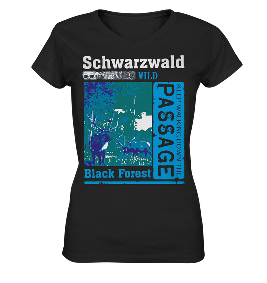 Schwarzwald Wild Passage | Damen V-Neck Shirt