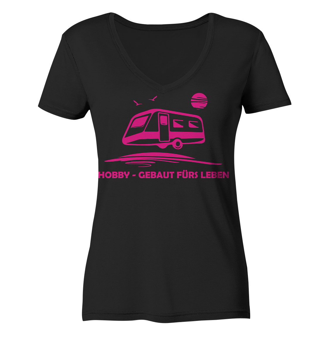 Camping Queen Wohnwagen | Damen V-Neck Shirt