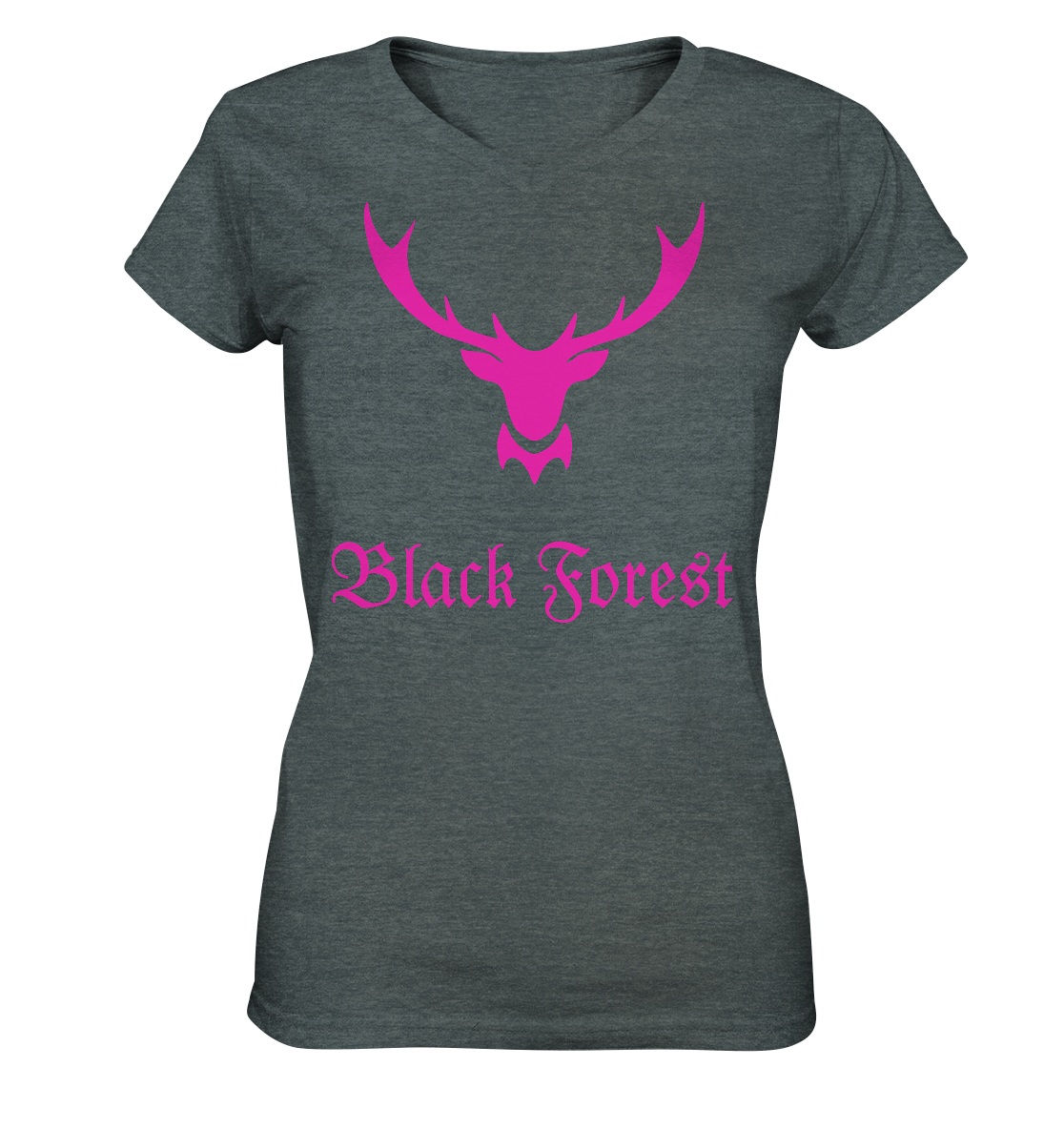 Black Forest Hirschgeweih | Damen V-Neck Shirt