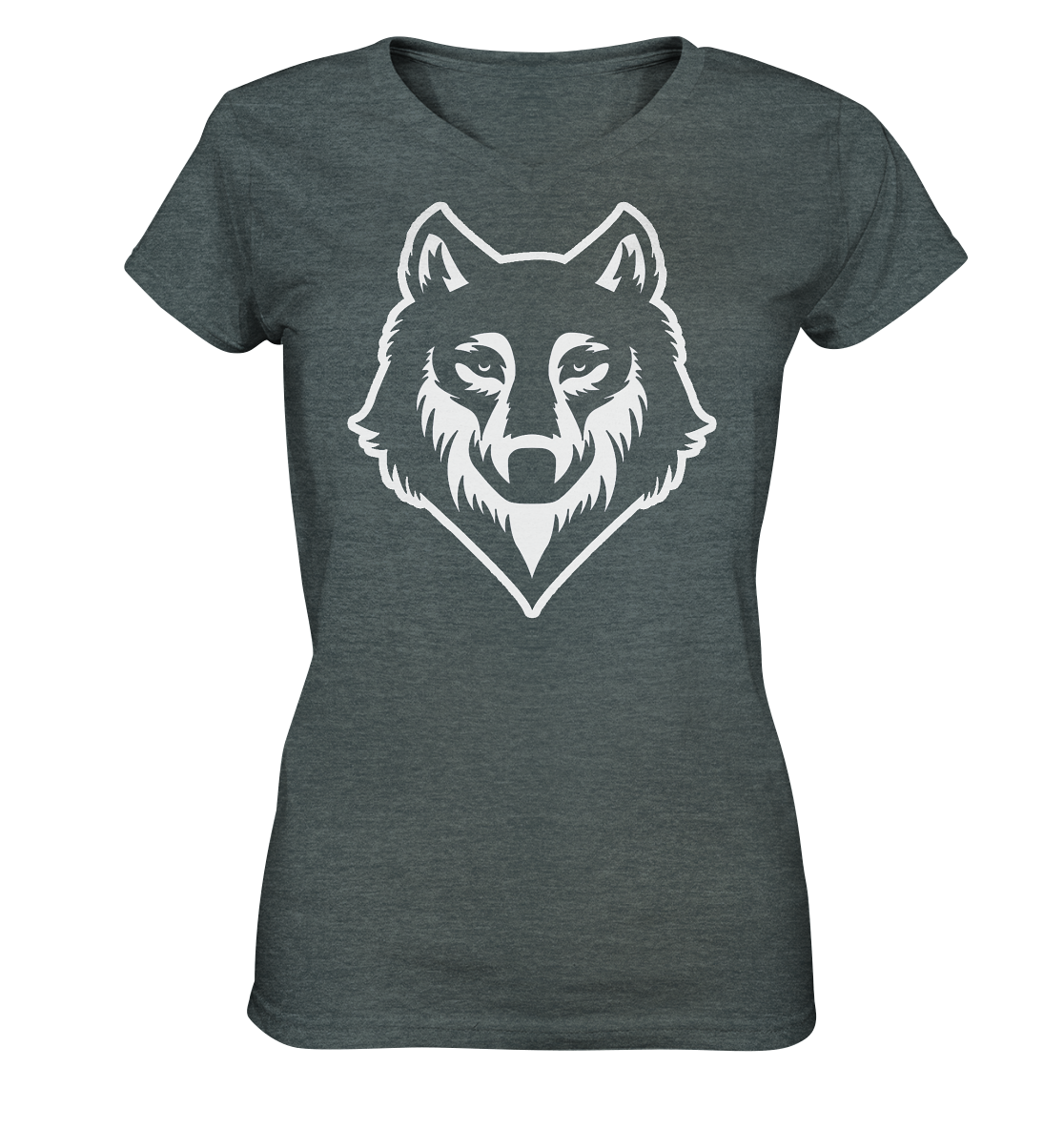 Wolf | Damen V-Neck Shirt - Ladies V-Neck Shirt