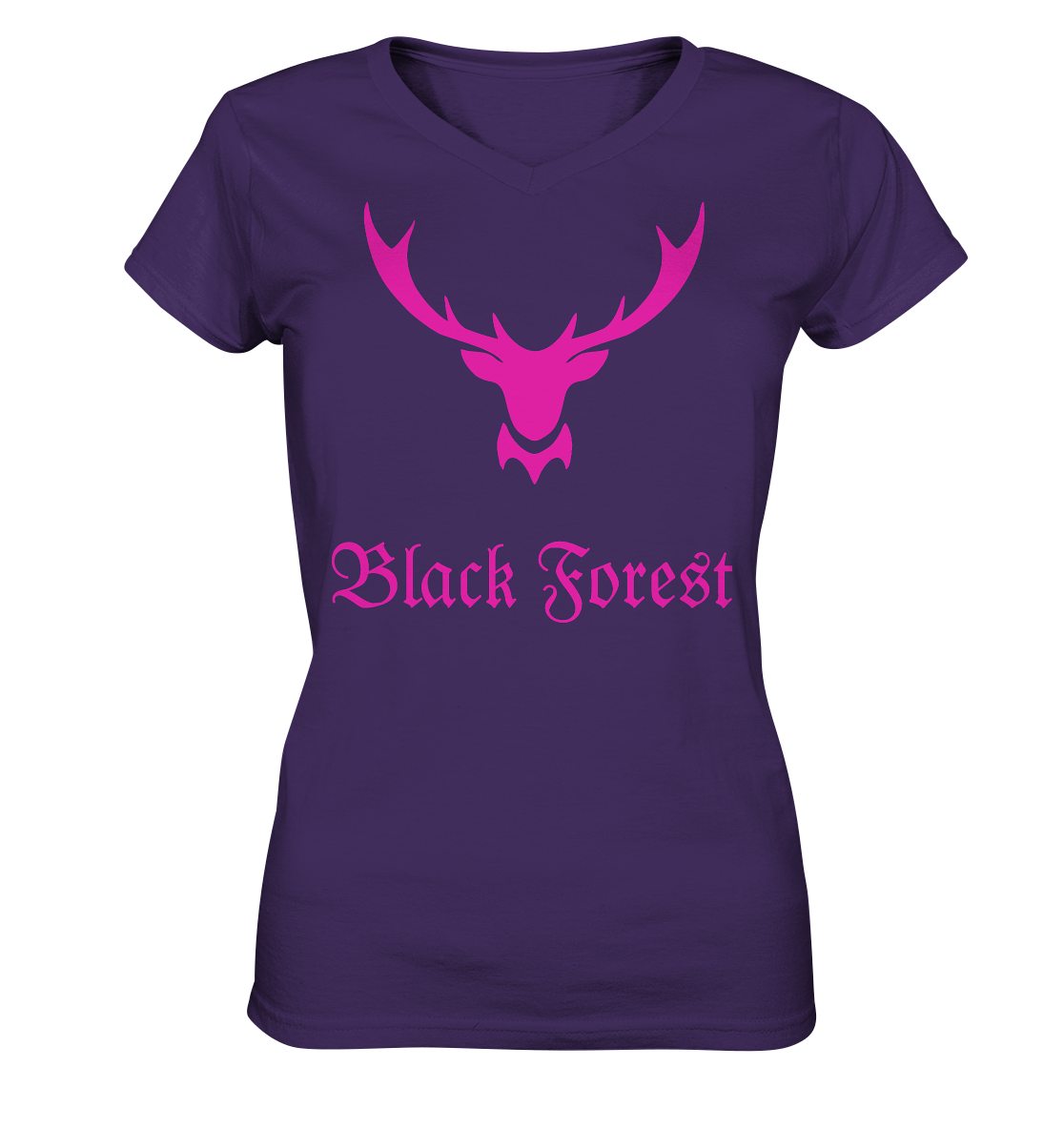 Black Forest Hirschgeweih | Damen V-Neck Shirt