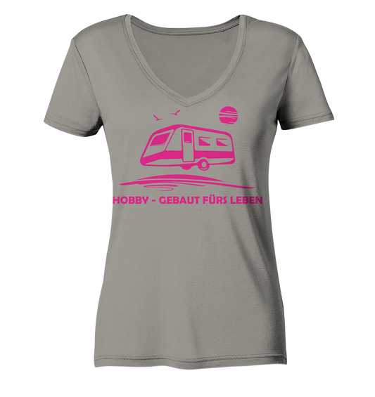 Camping Queen Wohnwagen | Damen V-Neck Shirt