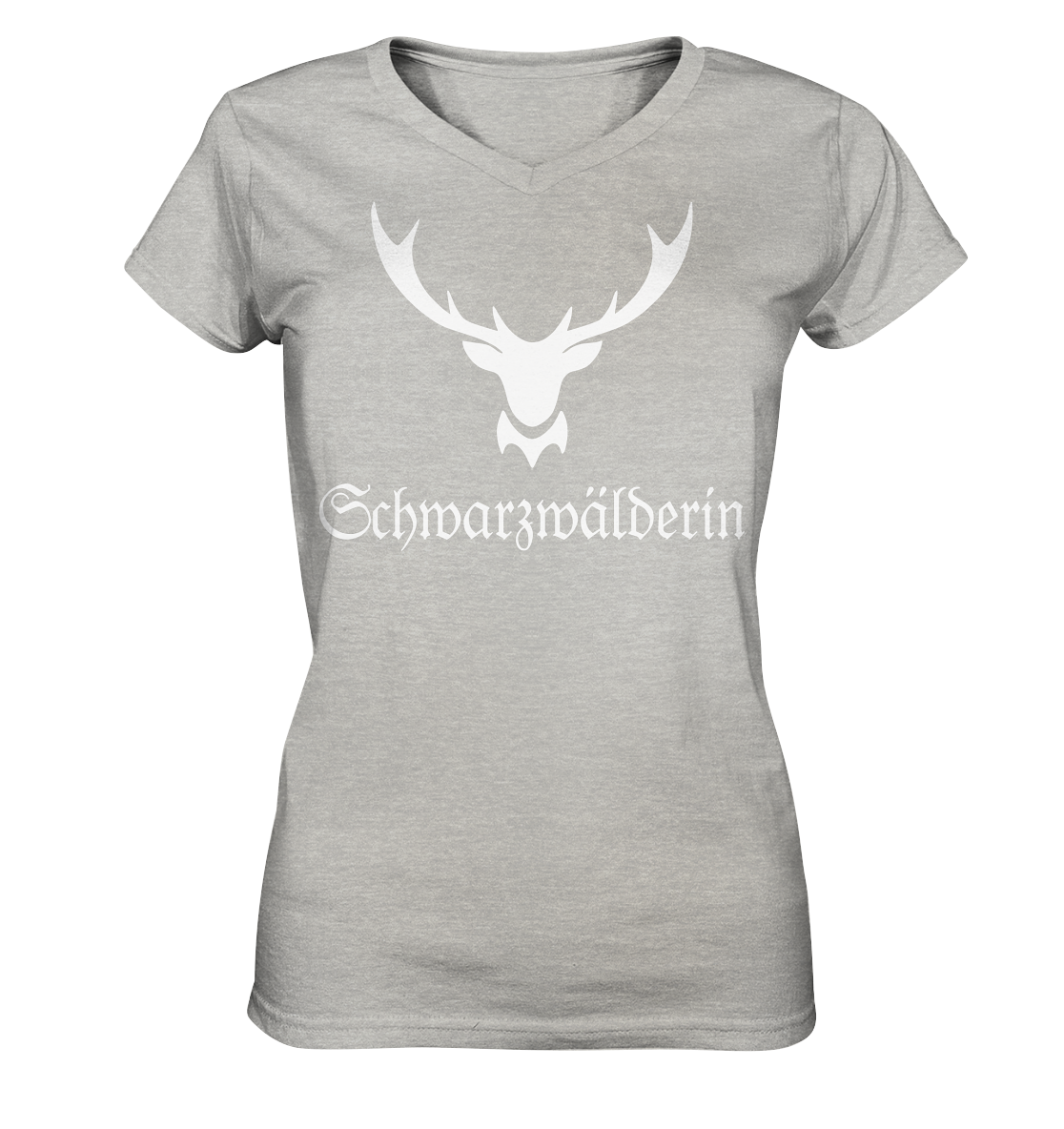 Schwarzwälderin Hirschgeweih | Organic Damenshirt V-Neck