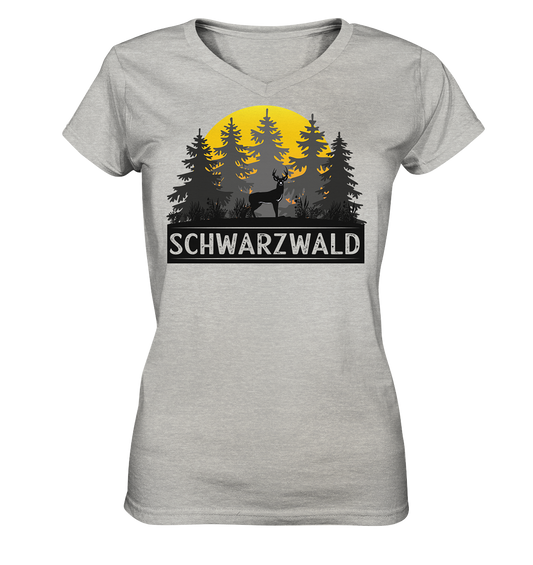 Schwarzwald Sonnenuntergang | Damen V-Neck Shirt