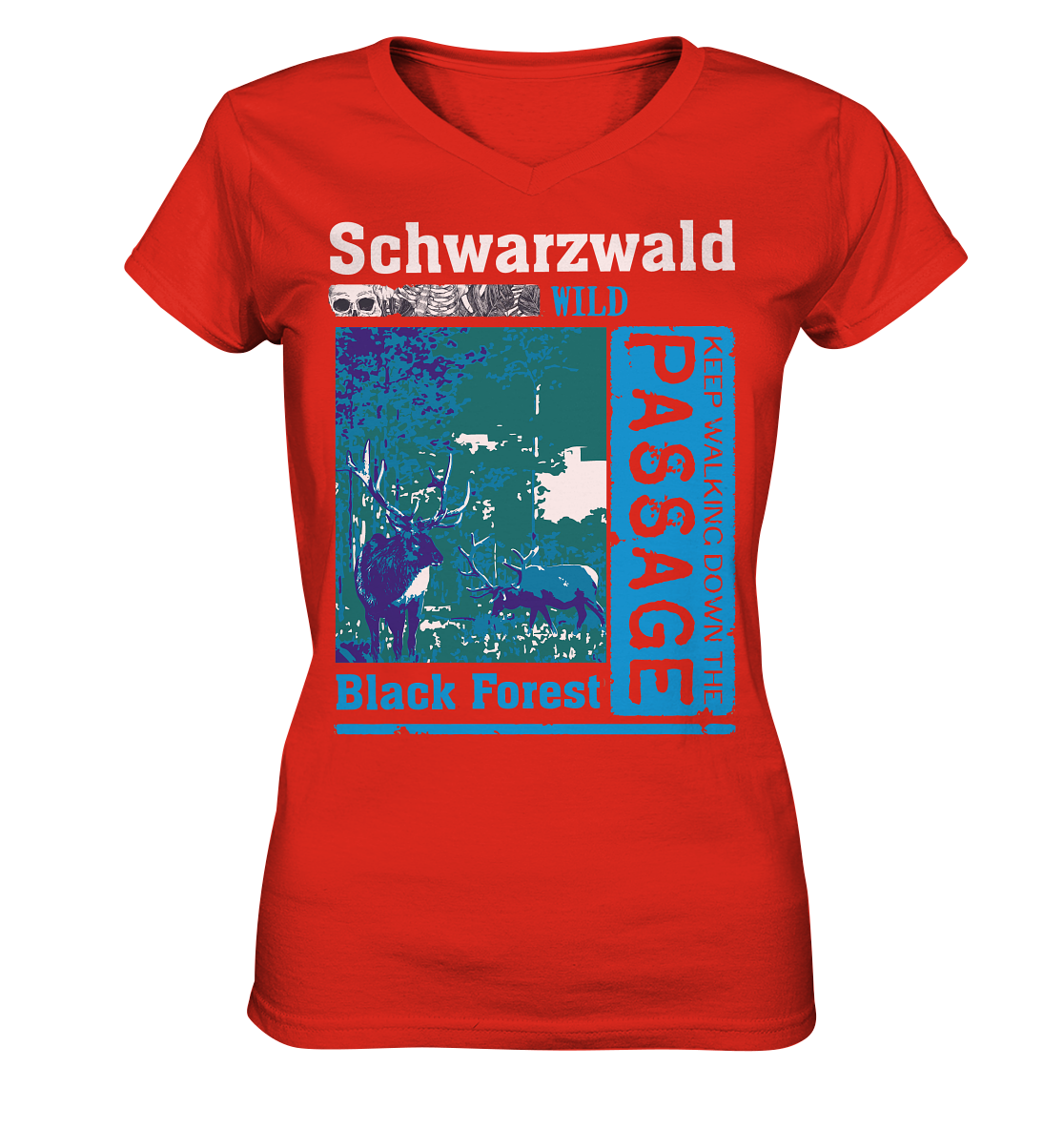 Schwarzwald Wild Passage | Damen V-Neck Shirt