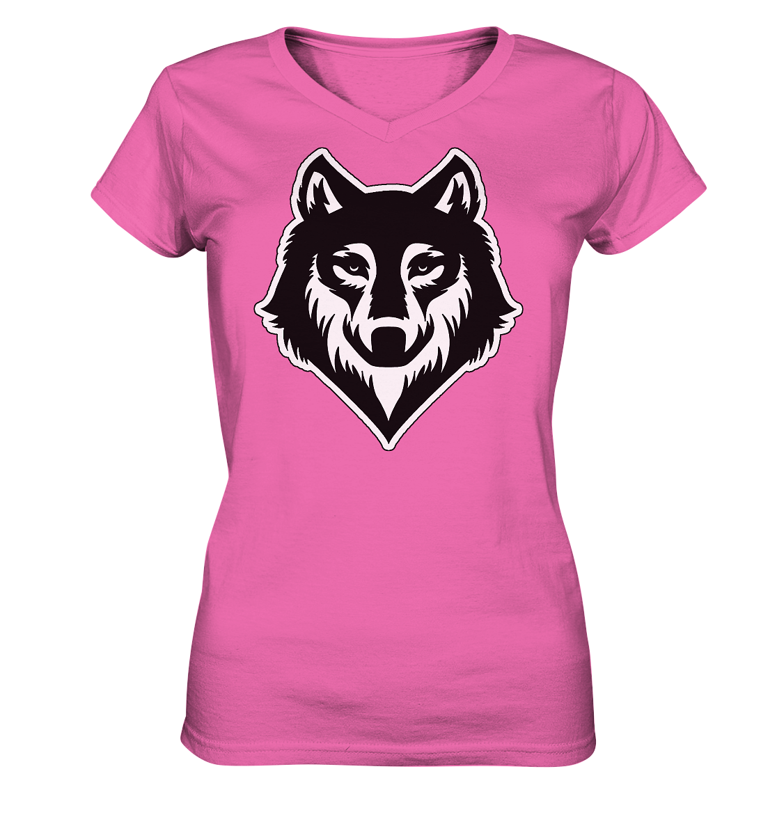 Wolf | Damen V-Neck Shirt - Ladies V-Neck Shirt