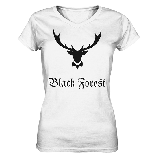 Black Forest Hirschgeweih | Damen V-Neck Shirt