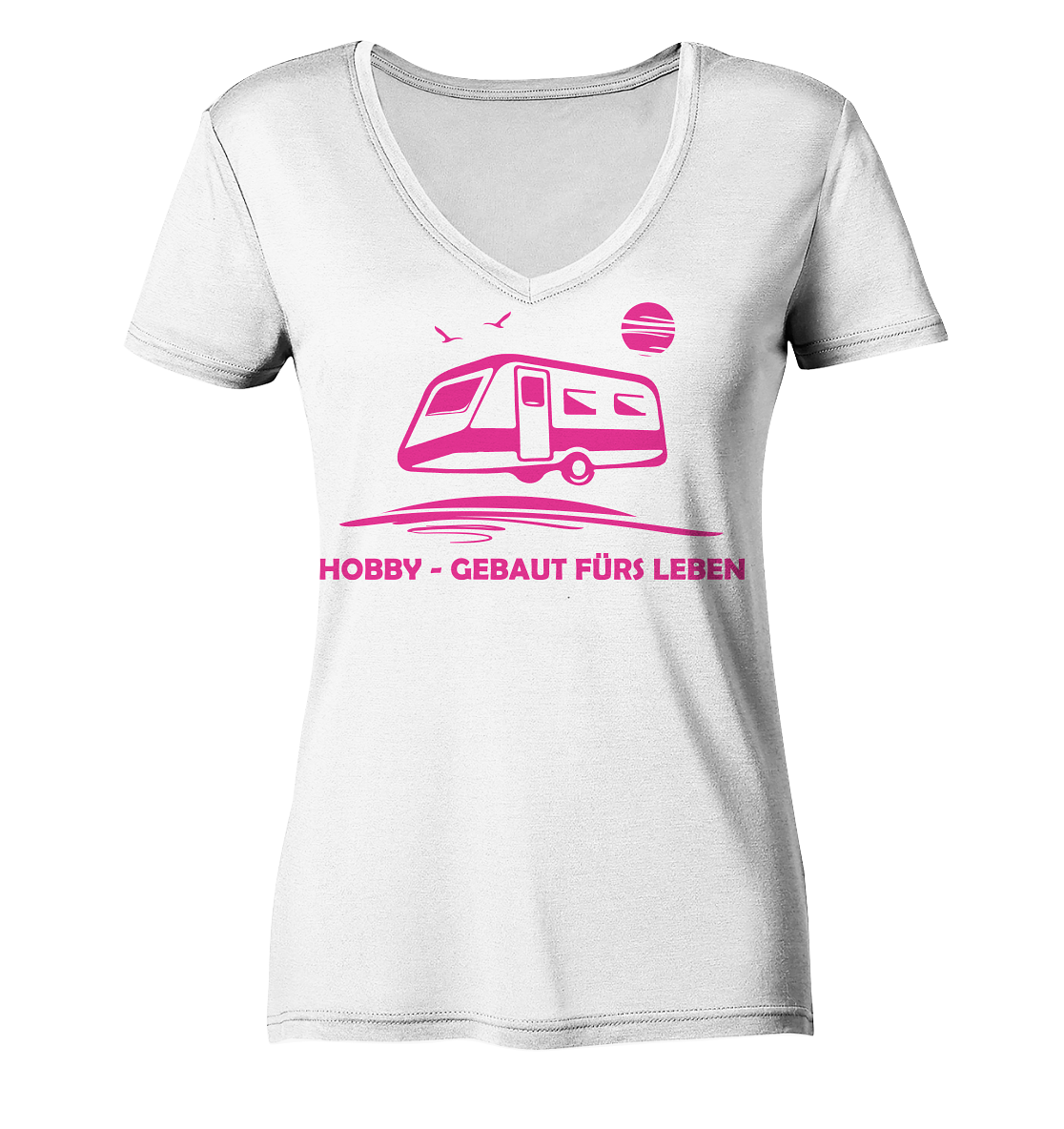 Camping Queen Wohnwagen | Damen V-Neck Shirt