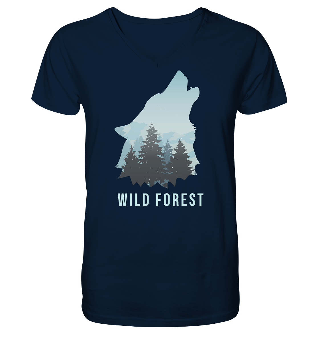 Wild Forest | - Mens Organic V-Neck Shirt