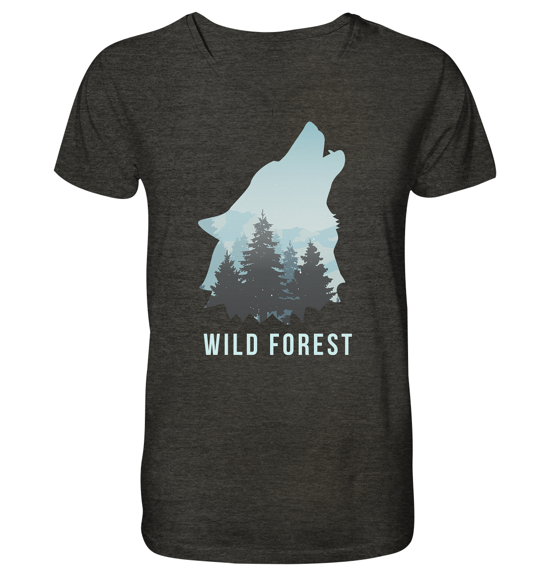Wild Forest | - Mens Organic V-Neck Shirt