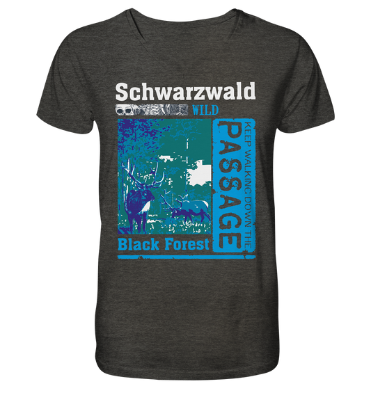 Schwarzwald Wild Passage | Herren Bio V-Neck Shirt Organic